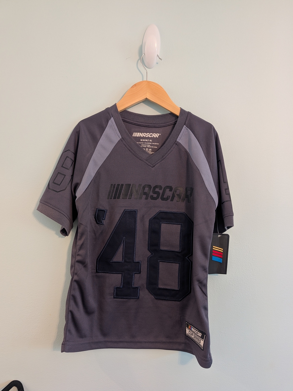 NWT NASCAR Boys Size 7-8 #48 Jersey Style Racing Shirt